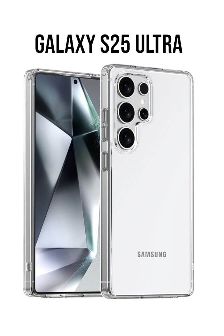 جيرفور جراب موبايل جالكسي اس 25 الترا (Galaxy S25 Ultra) مضاد للصدمات, غطاء حماية مضاد للخدش يدعم الشحن اللاسلكي ماج سيف, مصنوع من البولي يورثين الحراري عالي الجودة - شفاف - Image 2